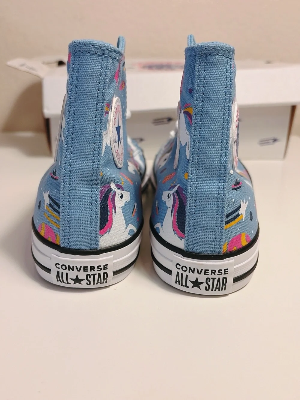 NEW Converse Unicorns Chuck Taylor All Star Hi Kids Blue High Top Shoes 665472C